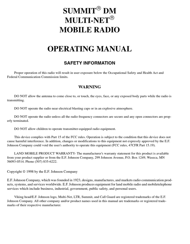 E.F. Johnson Company 002-9750-003 User manual