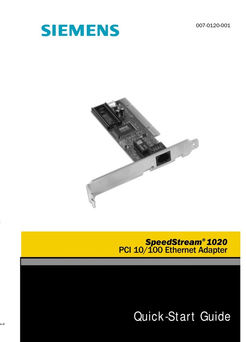 Siemens PCI 10/100 quick start guide