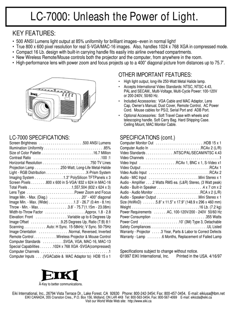 Eiki LC-7000 User manual