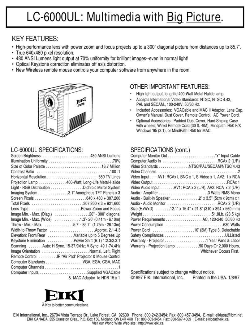 Eiki LC-6000UL User manual