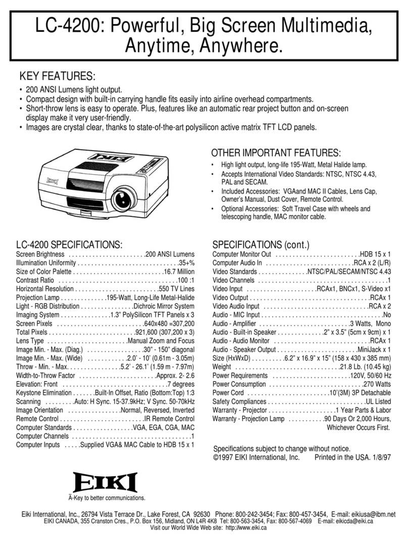Eiki LC-4200 User manual Eiki LC-4200 User manual