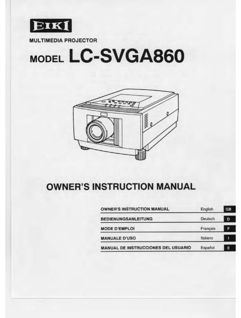 Eiki LC-SVGA860 Owner's instruction manual