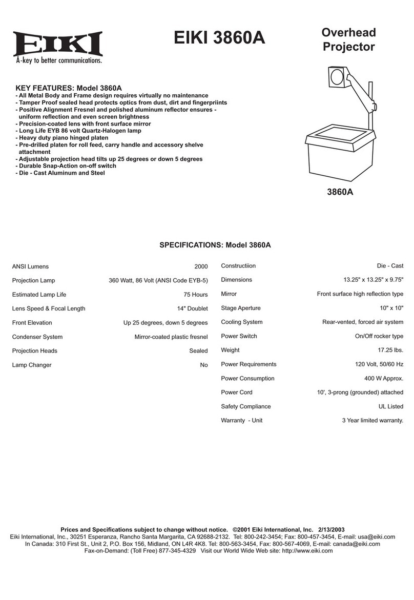 Eiki 3860A User manual