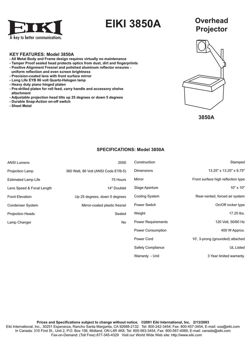 Eiki 3850A User manual