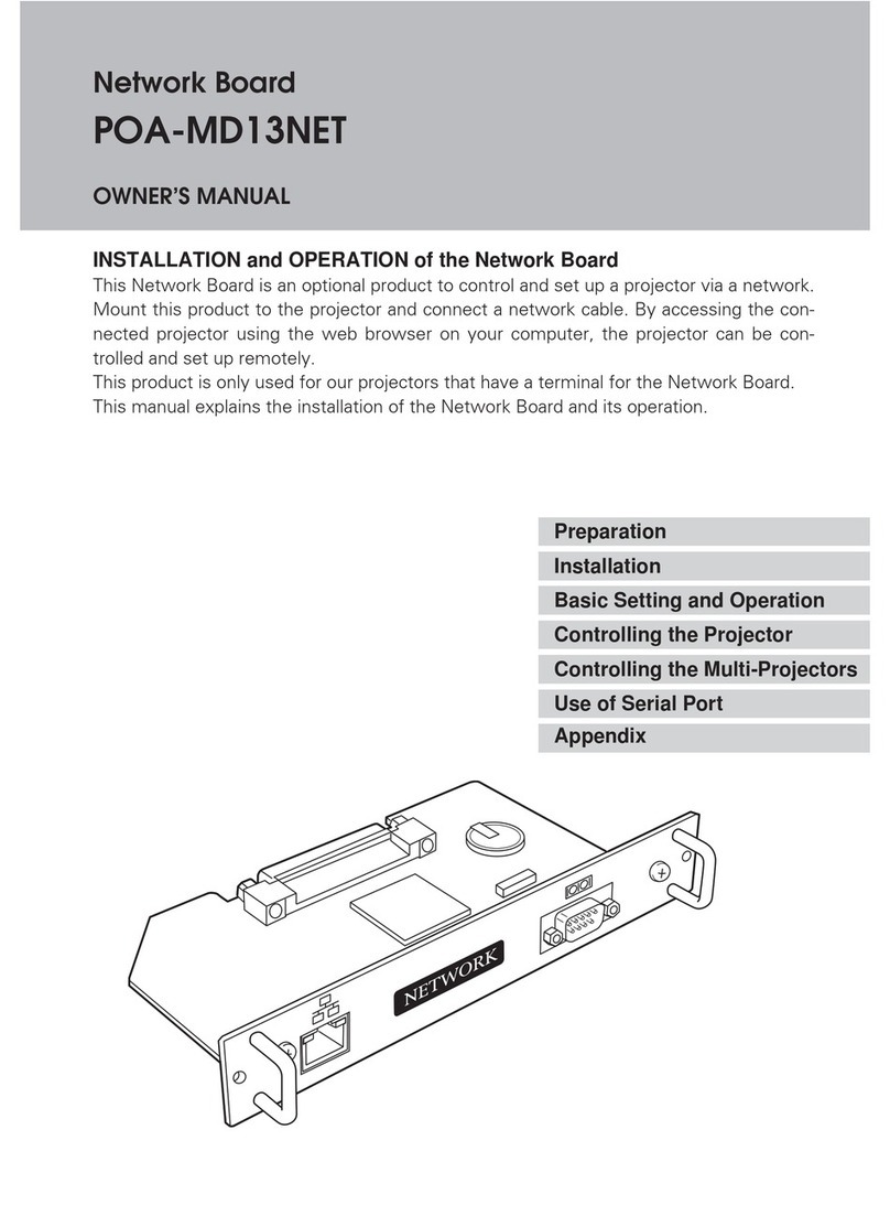 Sanyo Network Board MD13NET owner's manual Sanyo Network Board MD13NET owner's manual