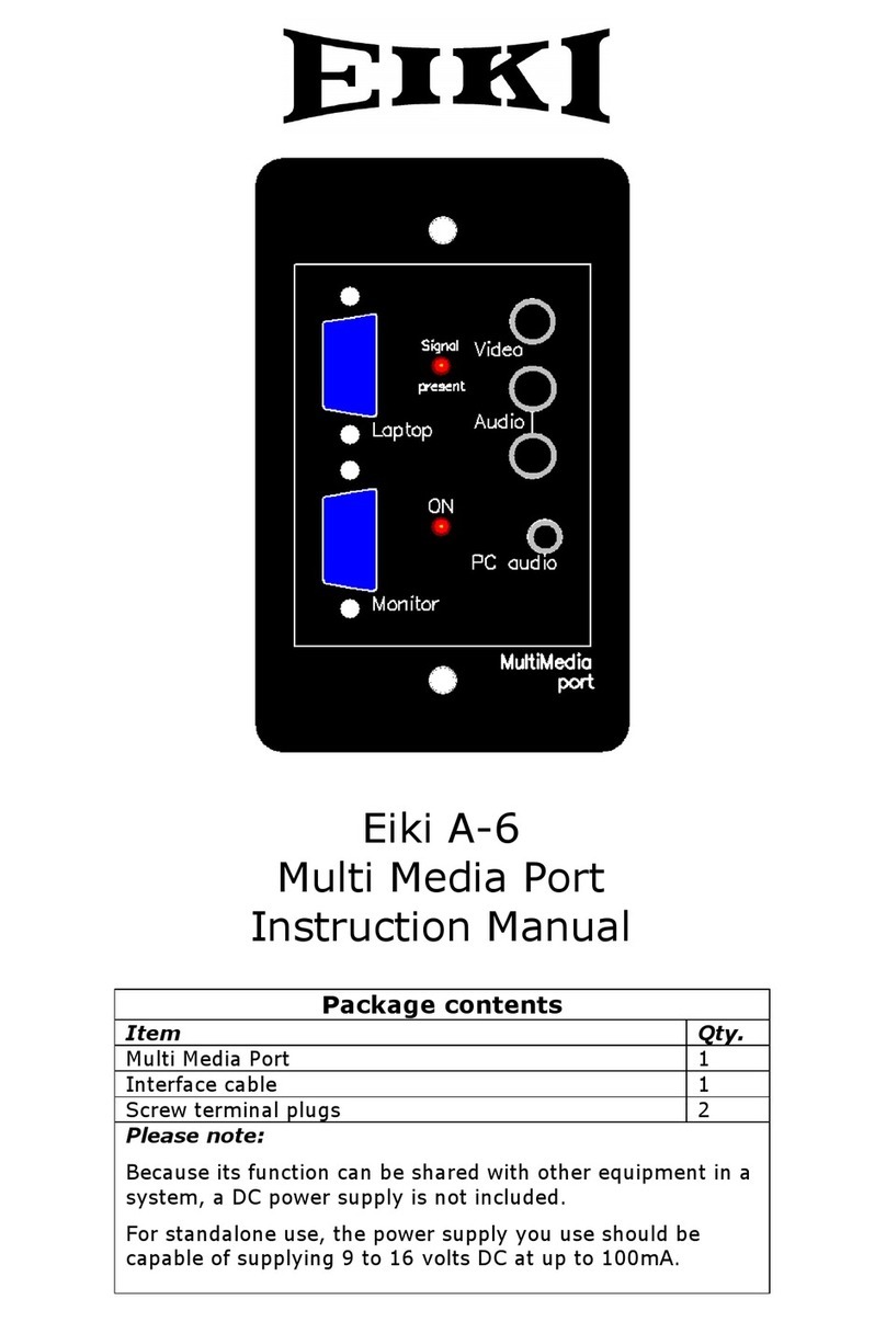 Eiki Multimedia Port A-6 instruction manual