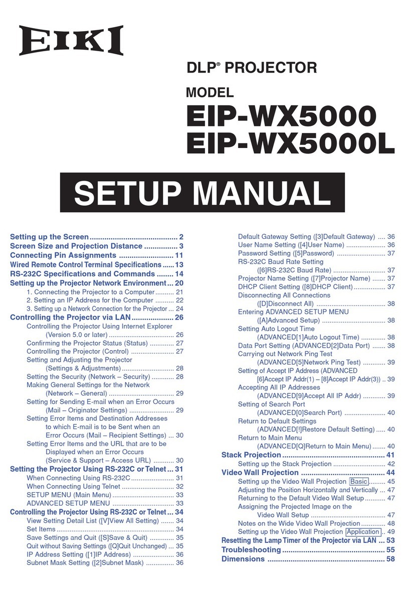 Eiki EIP-WX5000 User guide Eiki EIP-WX5000 User guide