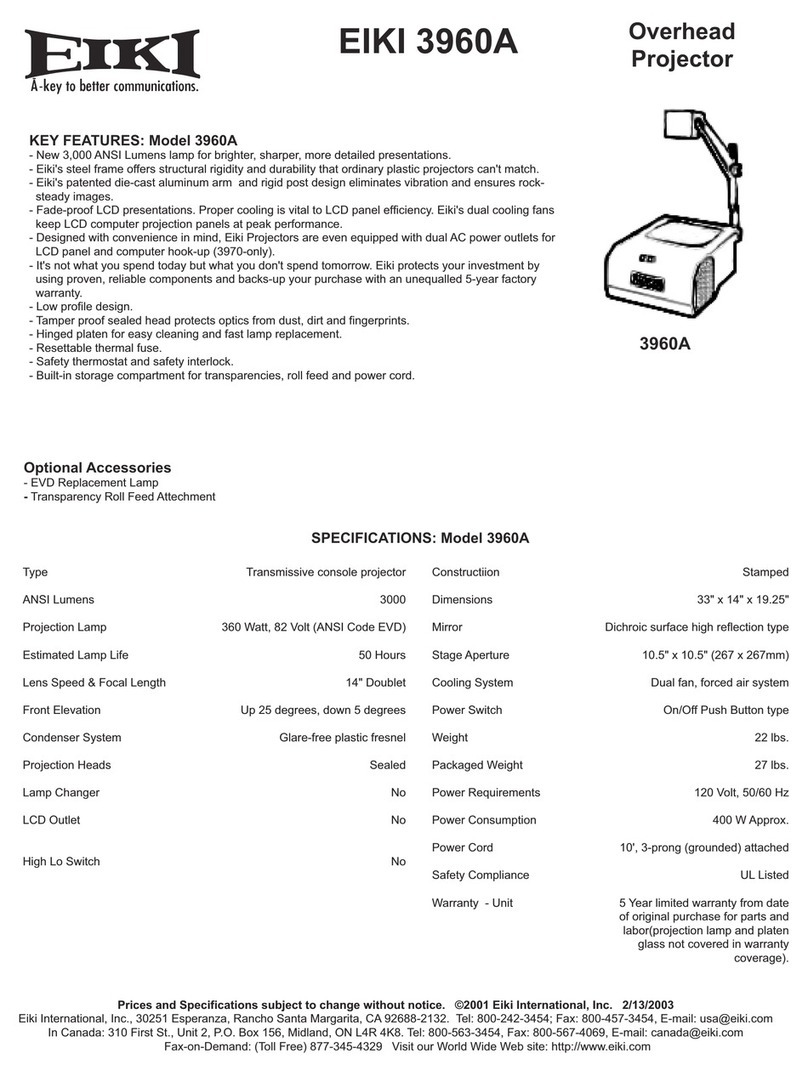 Eiki Eiki 3960A User manual