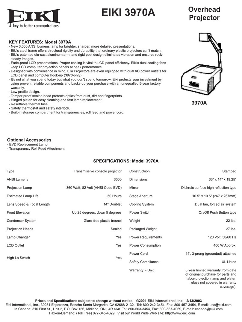 Eiki 3970A User manual Eiki 3970A User manual