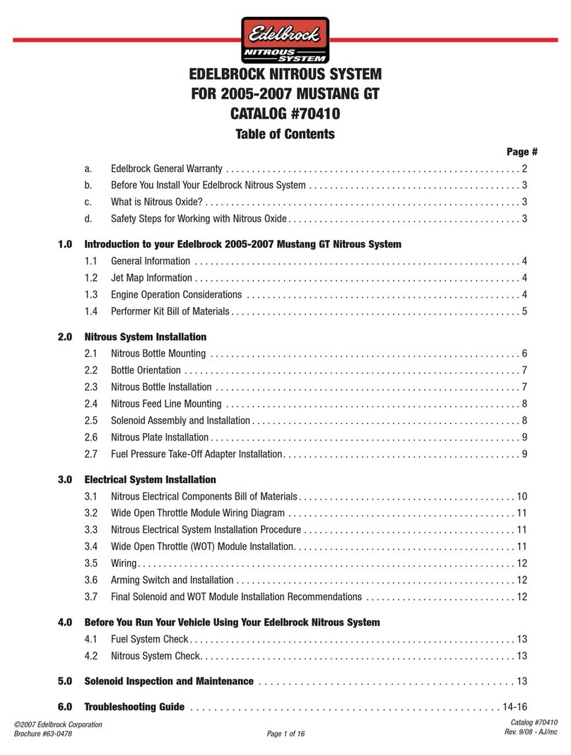 Edelbrock Nitrous System 70410 User manual