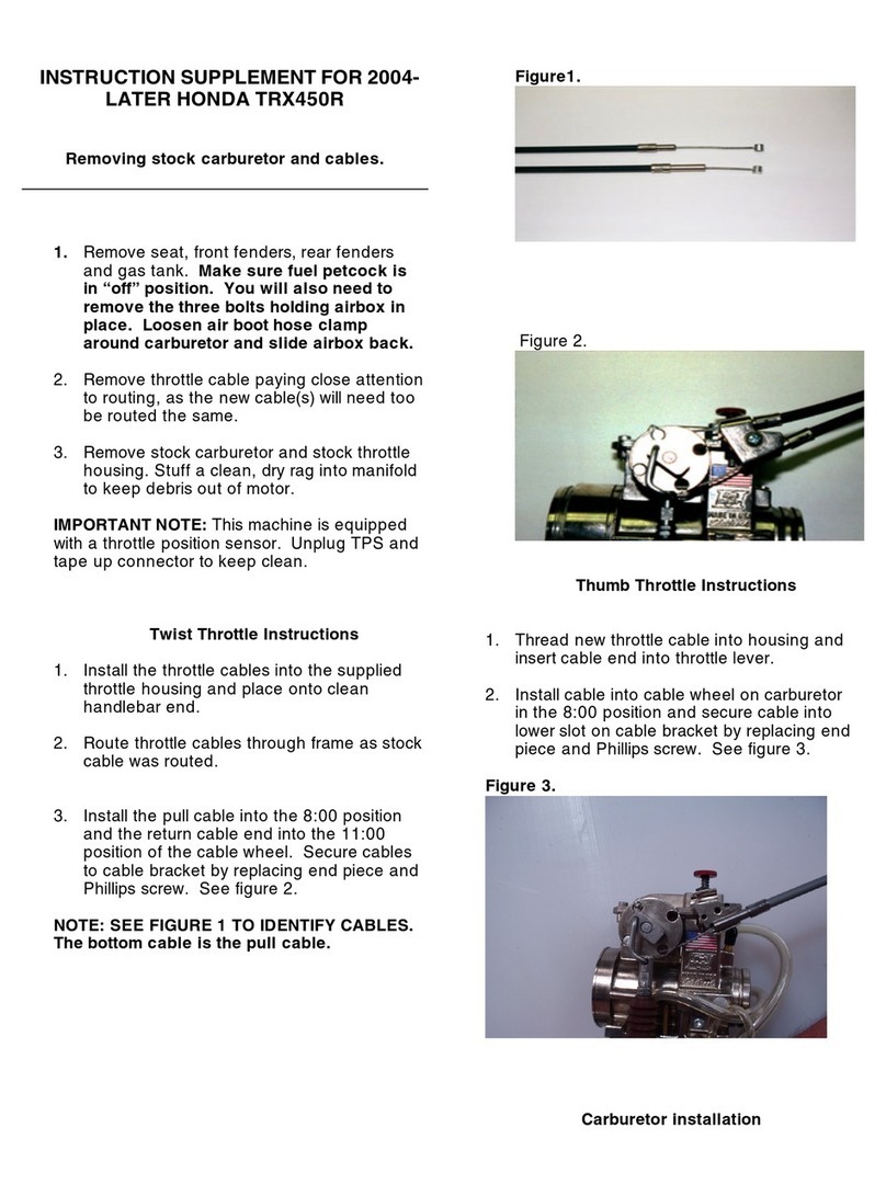 Edelbrock Honda TRX450R Instruction supplement