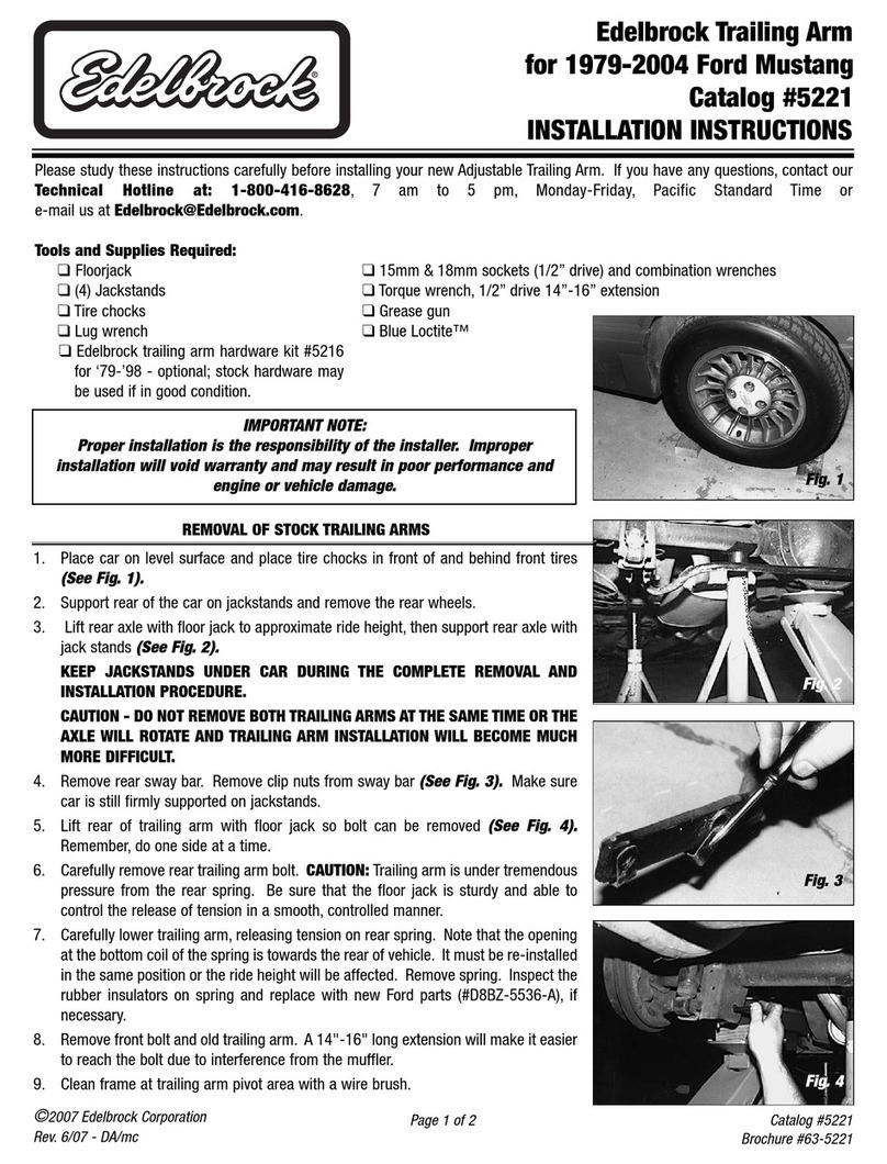 Edelbrock Ford Mustang 63-5221 installation instructions