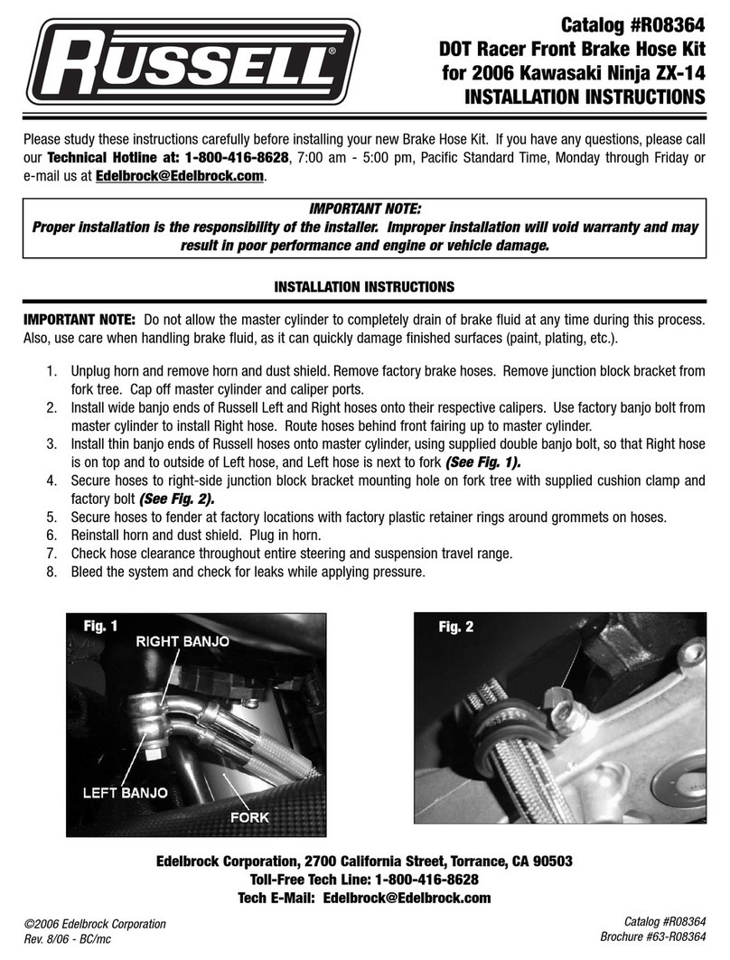 Edelbrock Russell R08364 installation instructions