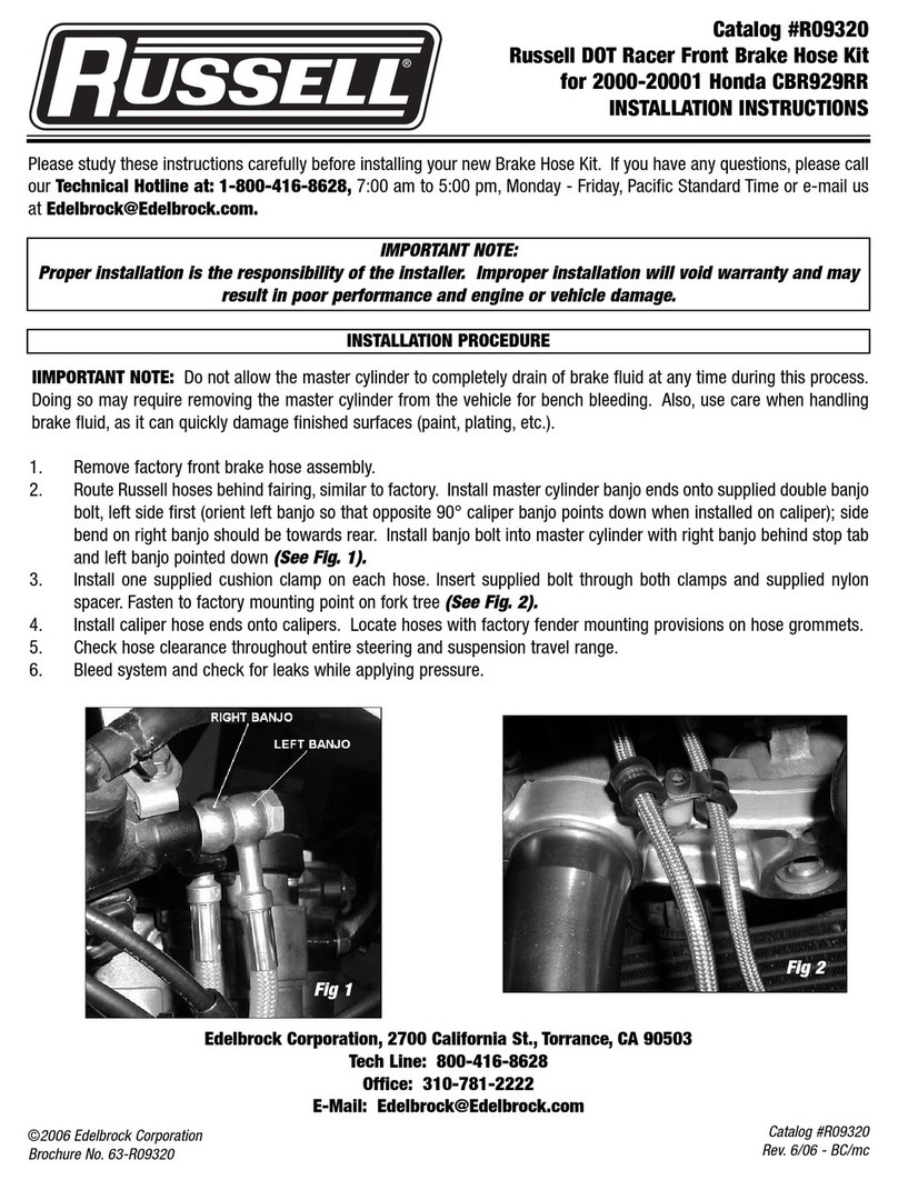 Edelbrock Russell R09320 User manual