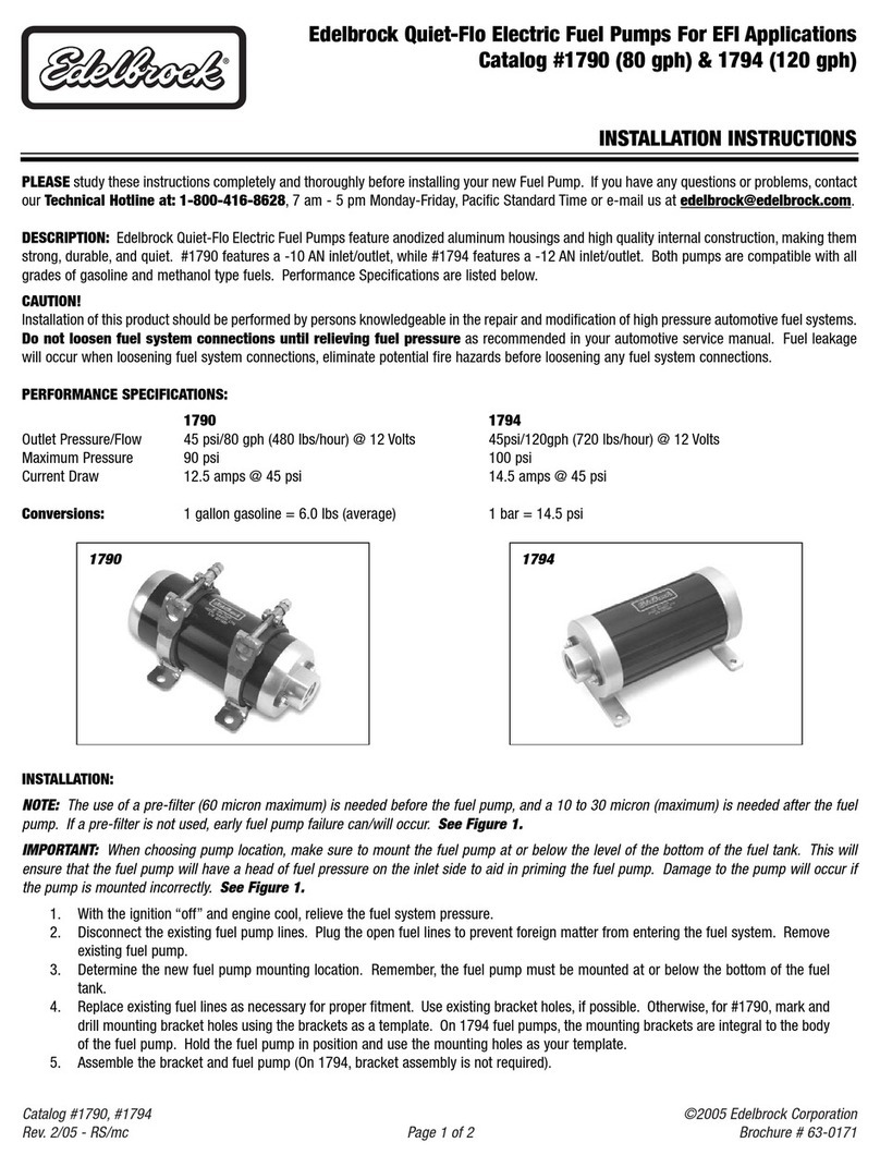 Edelbrock Quiet-Flo 1790 User manual Edelbrock Quiet-Flo 1790 User manual
