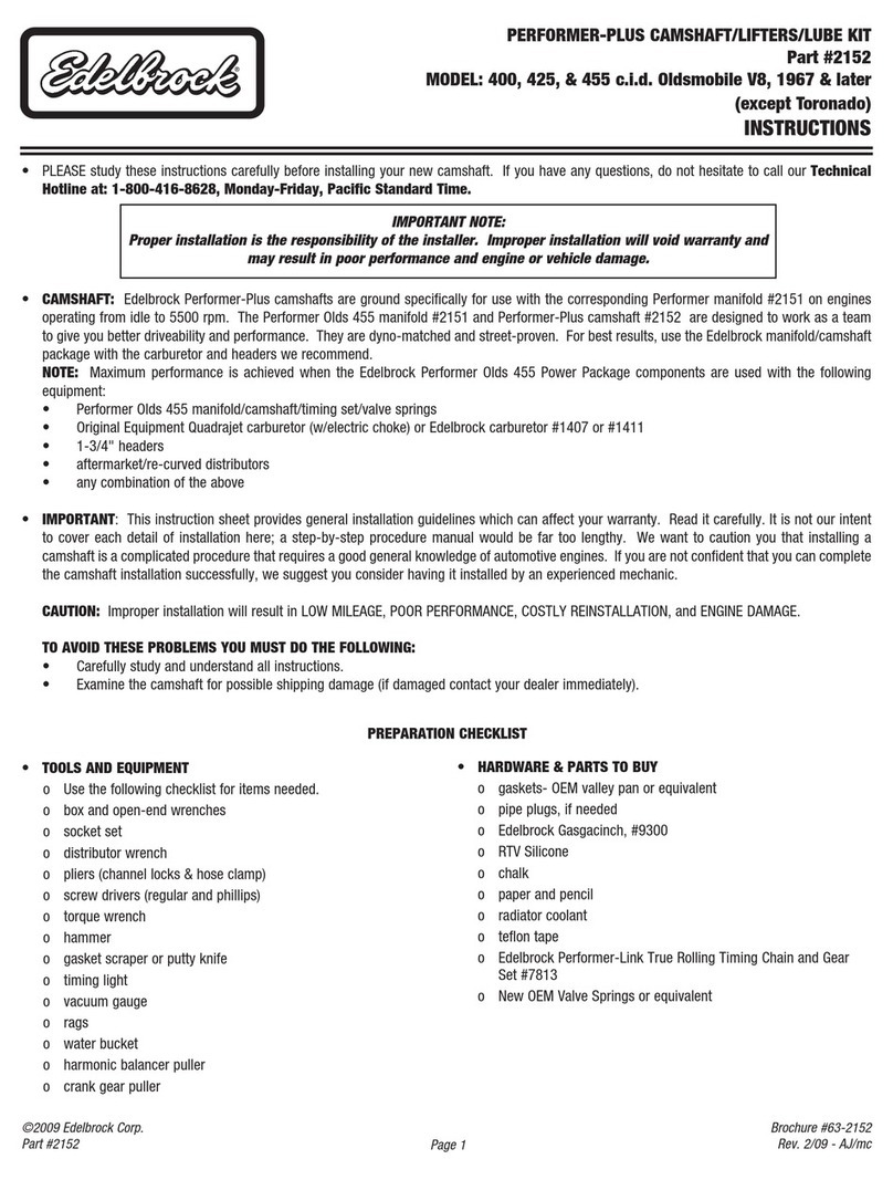 Edelbrock Performer-Plus 2152 User manual