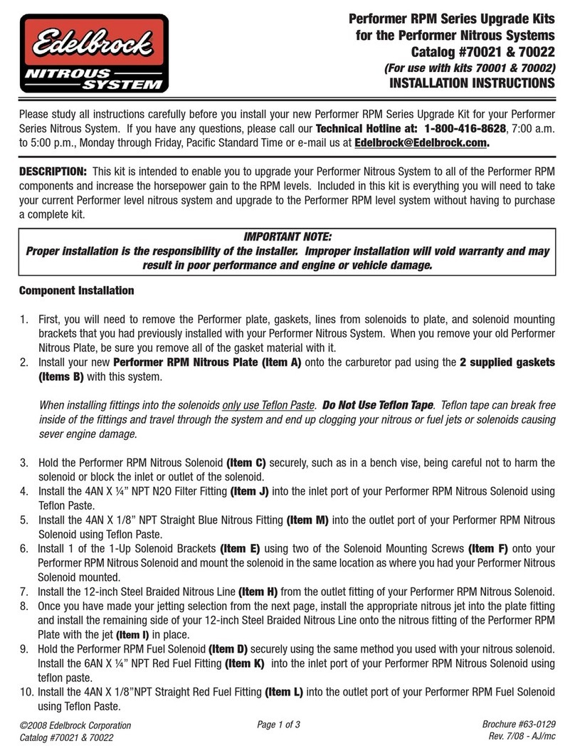 Edelbrock Performer RPM Series installation instructions