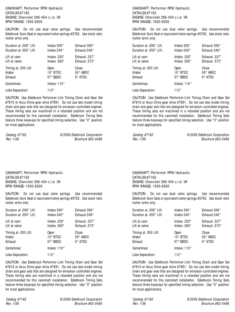Edelbrock Performer 7162 User manual