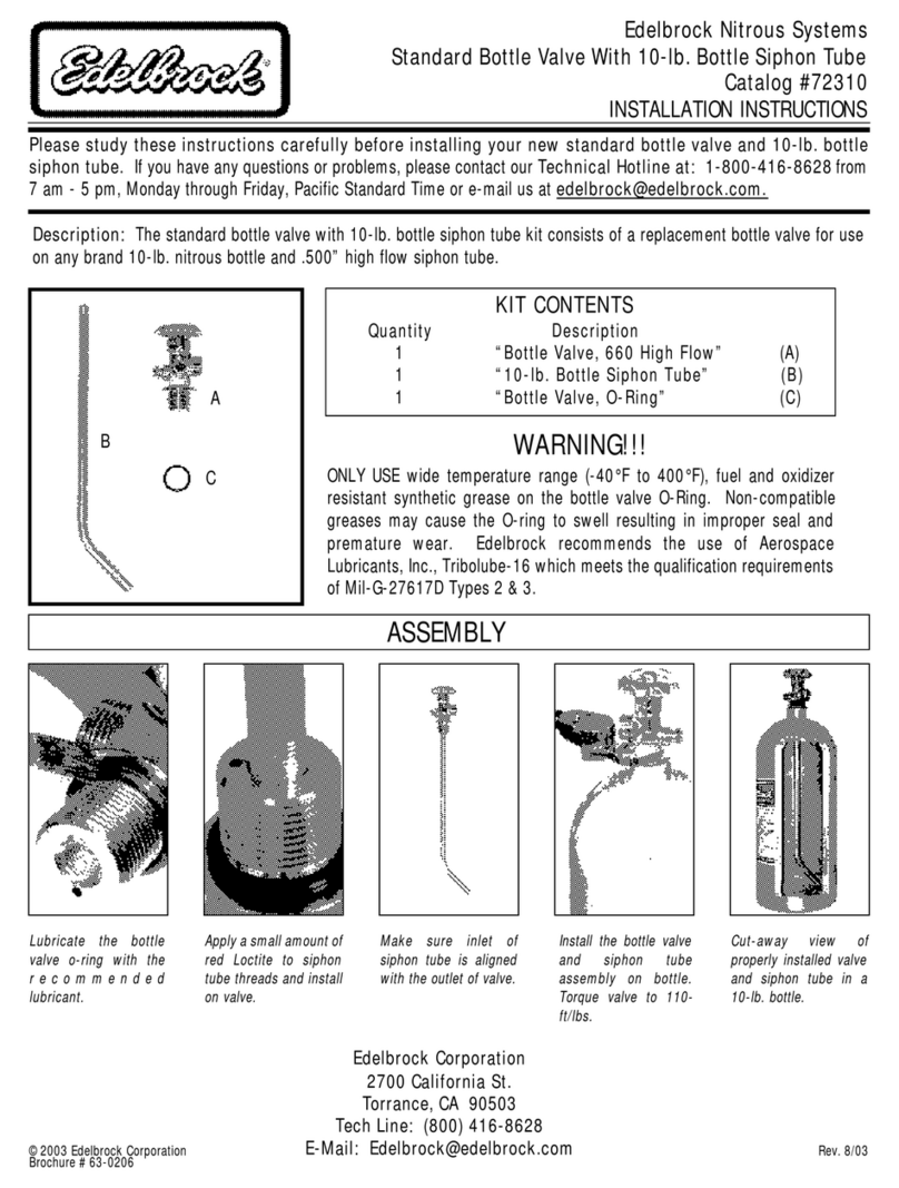 Edelbrock 72310 User manual