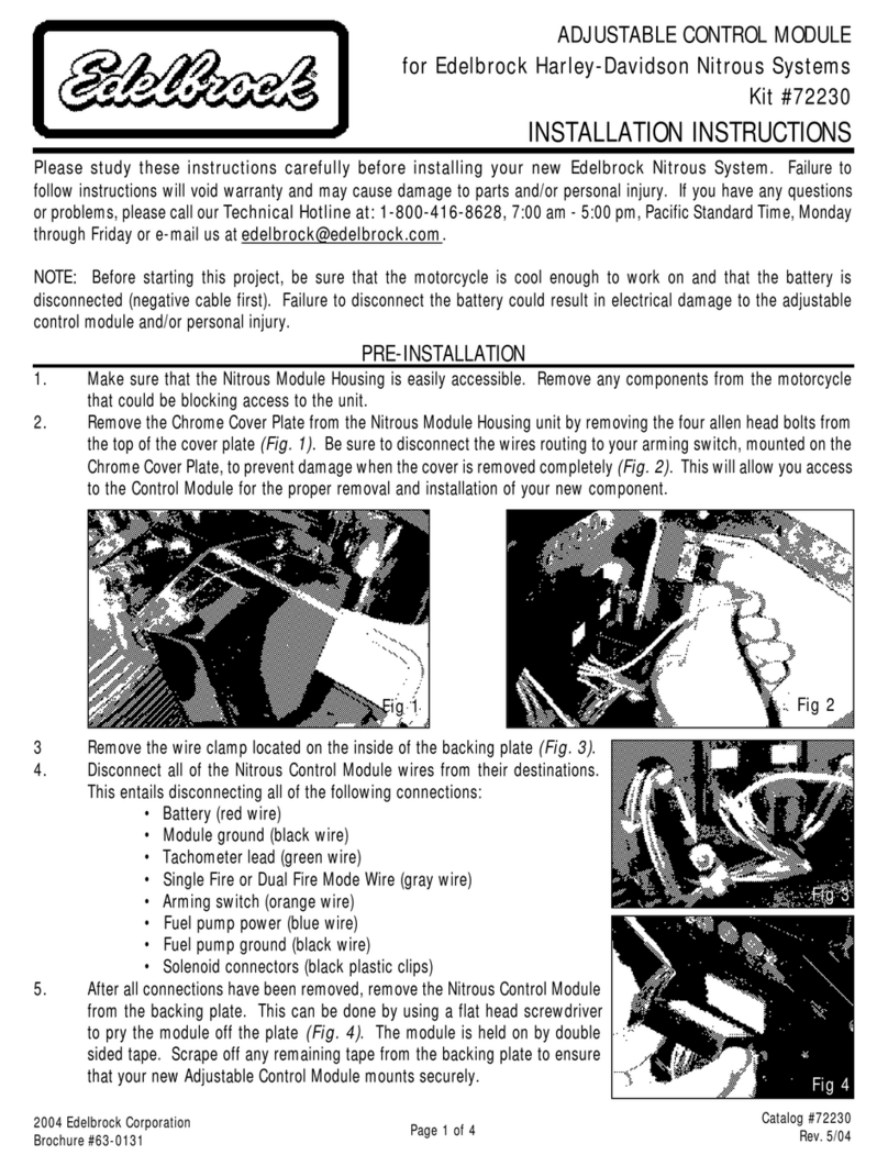 Edelbrock 72230 User manual
