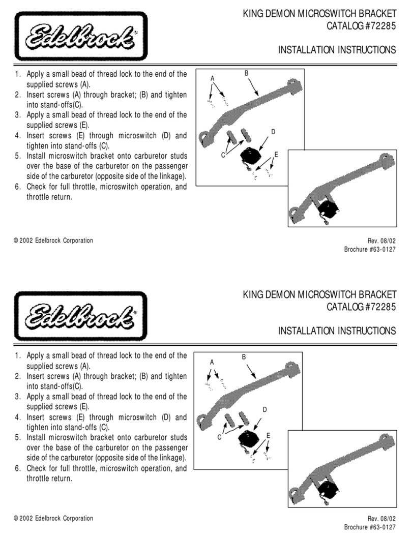 Edelbrock 72285 installation instructions