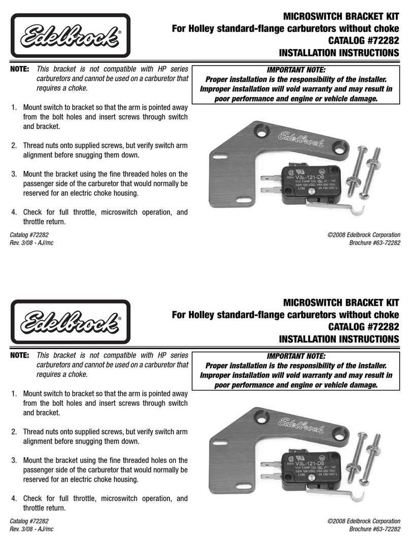 Edelbrock 72282 User manual