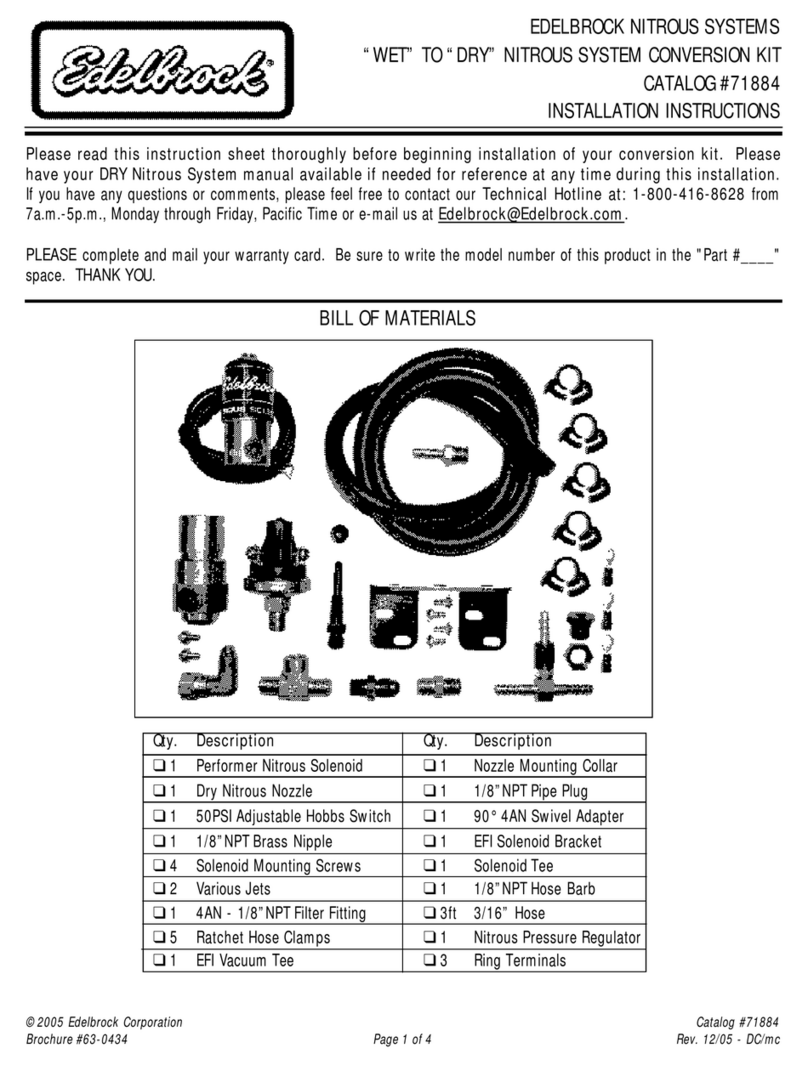 Edelbrock 71884 User manual Edelbrock 71884 User manual