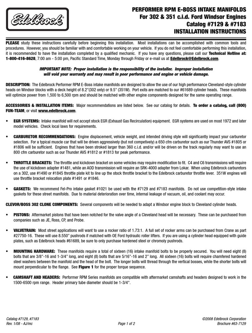 Edelbrock 7129 User manual