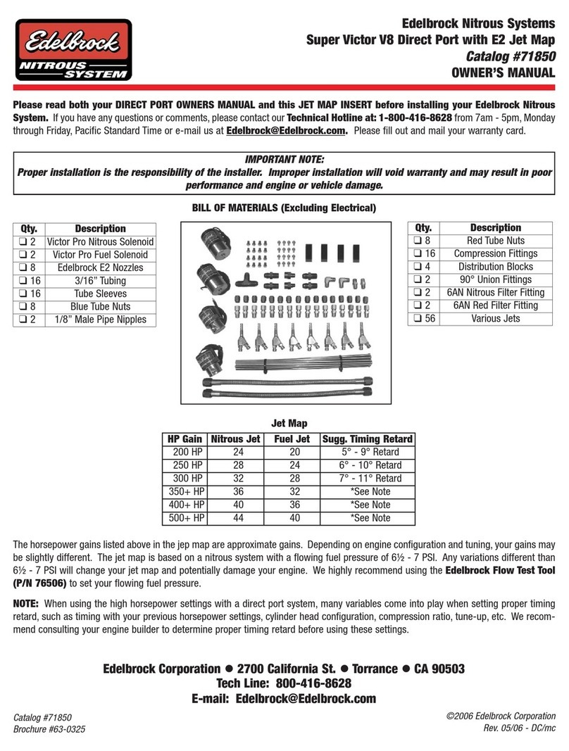 Edelbrock 71850 User manual