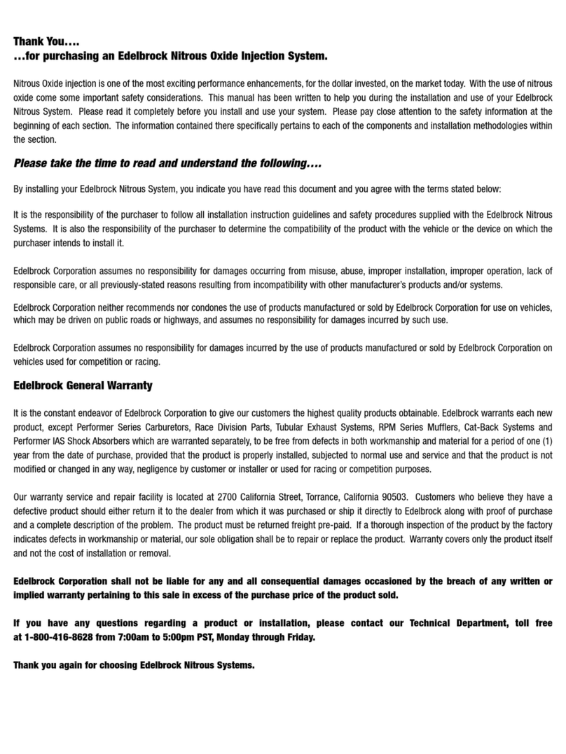 Edelbrock 71001 User manual