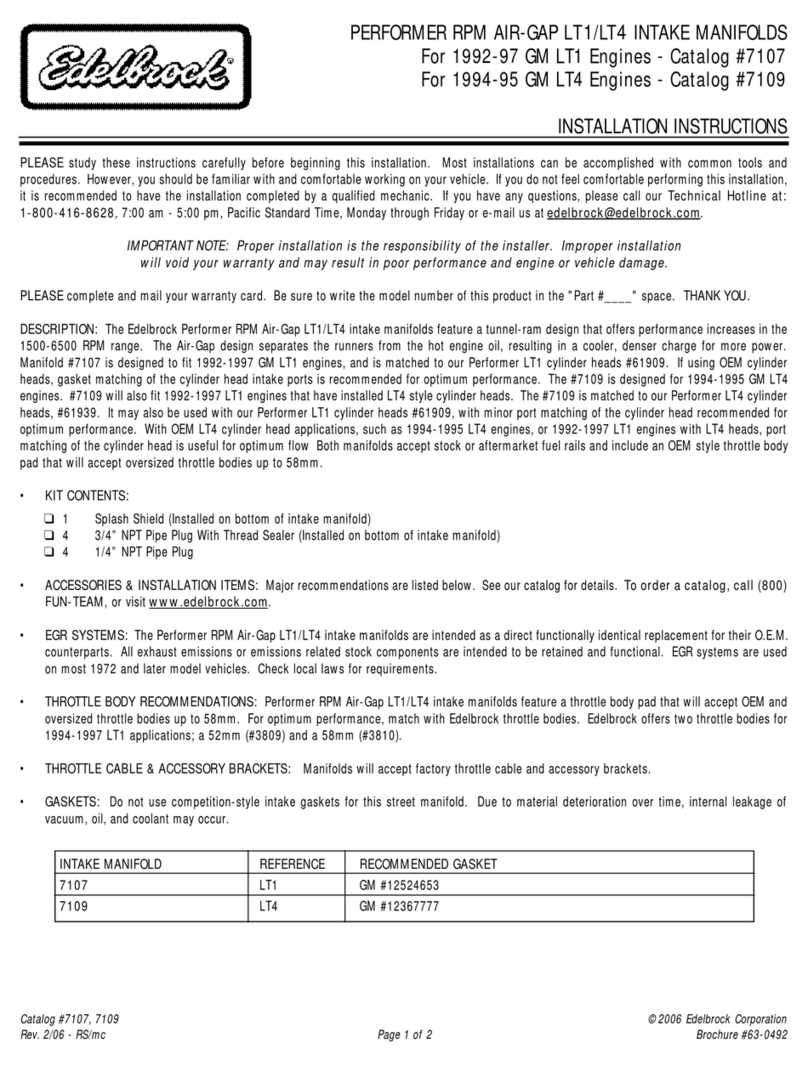 Edelbrock 7107 installation instructions Edelbrock 7107 installation instructions