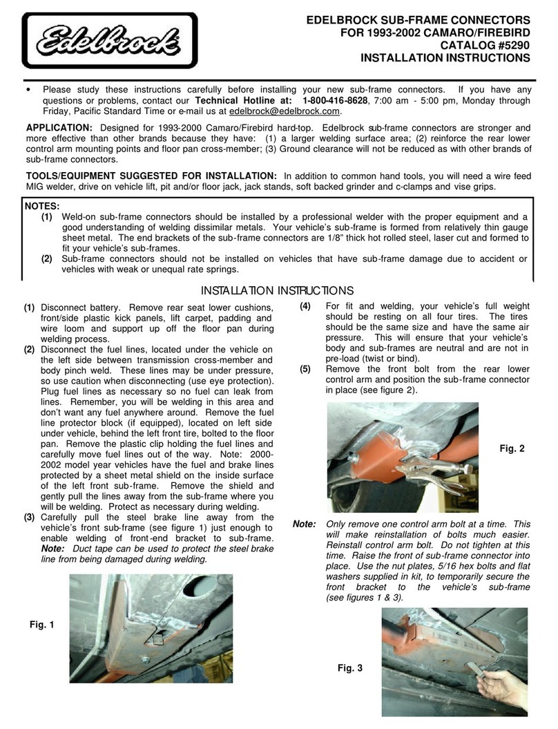 Edelbrock Camaro 5290 User manual