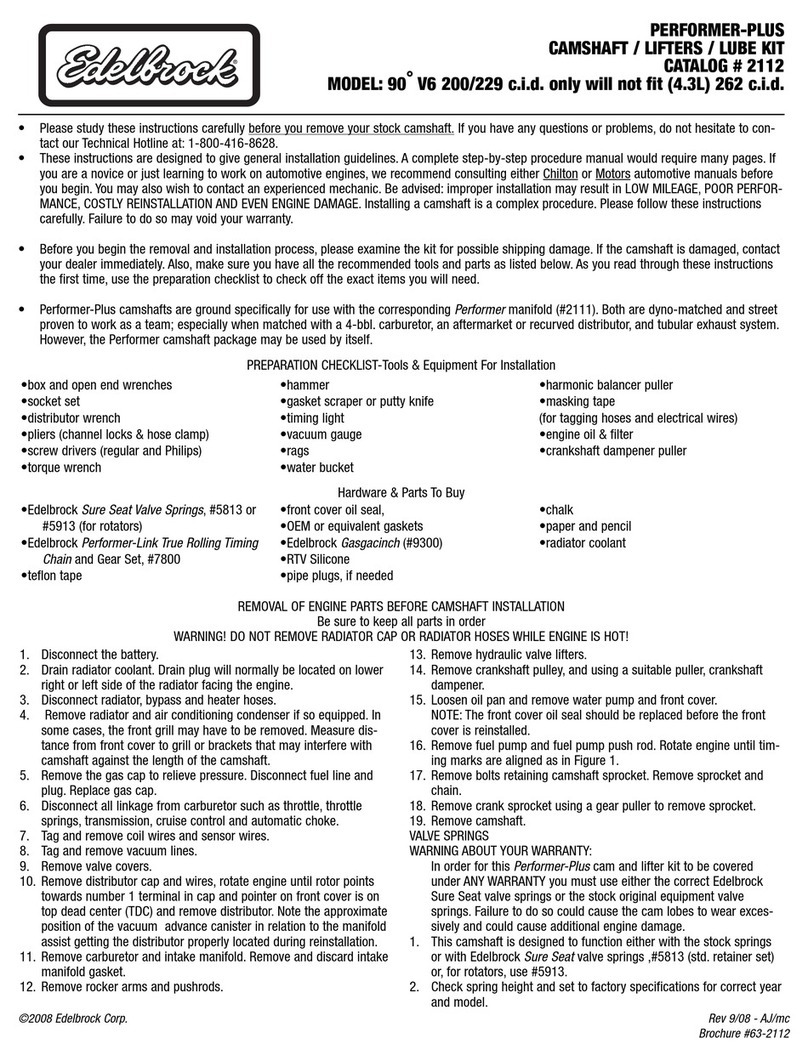 Edelbrock 90 V6 200 User manual