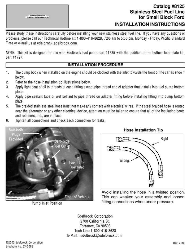 Edelbrock 8125 installation instructions Edelbrock 8125 installation instructions