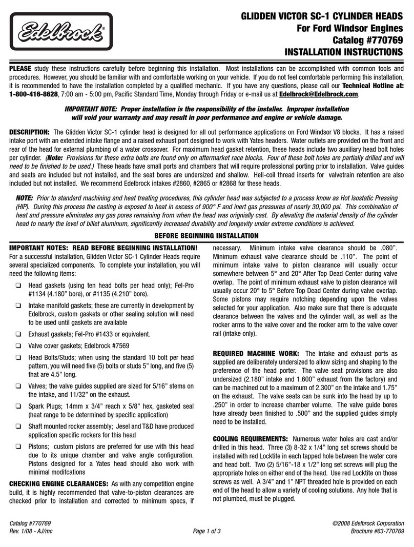 Edelbrock 770769 User manual
