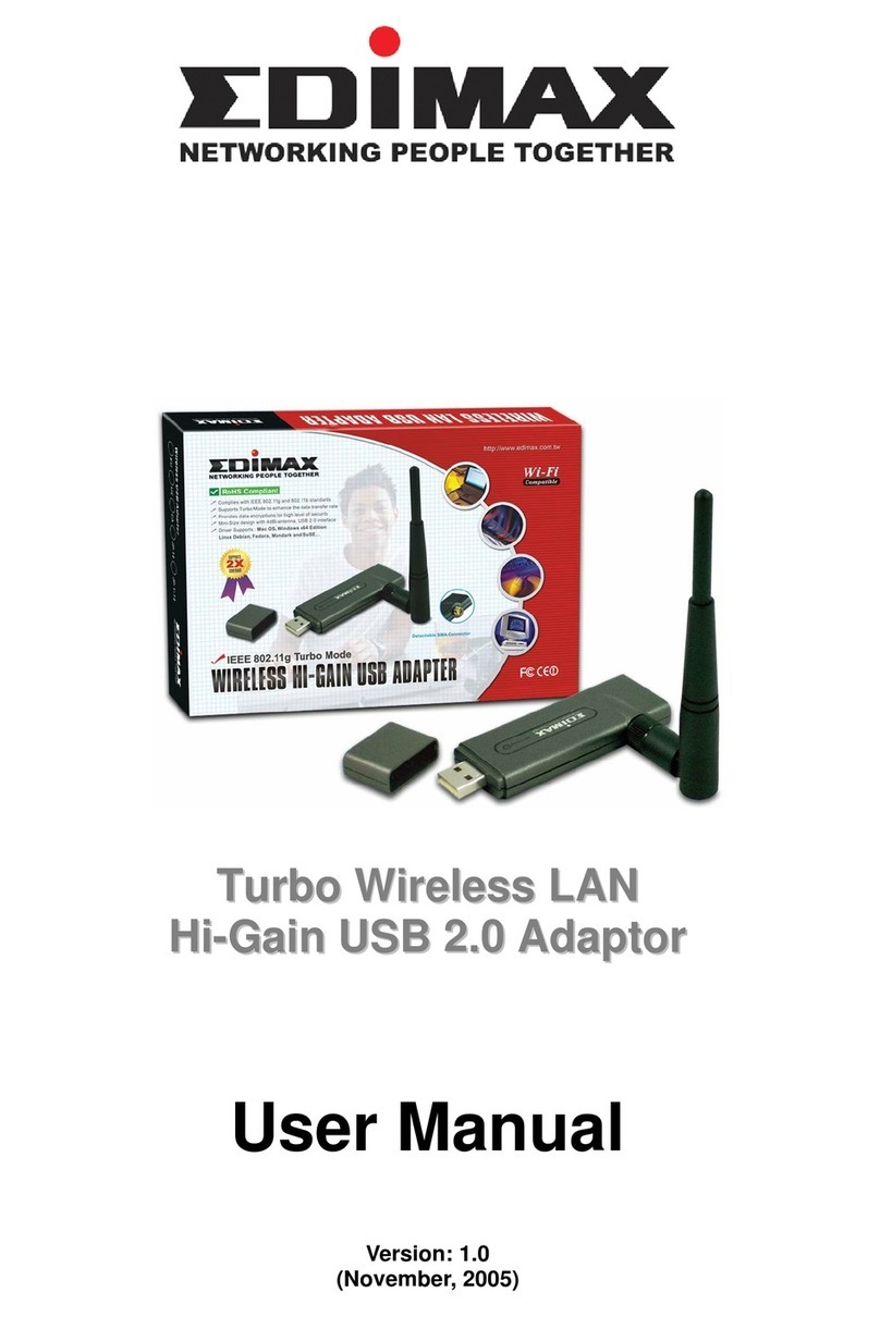 Edimax Adaptor User manual