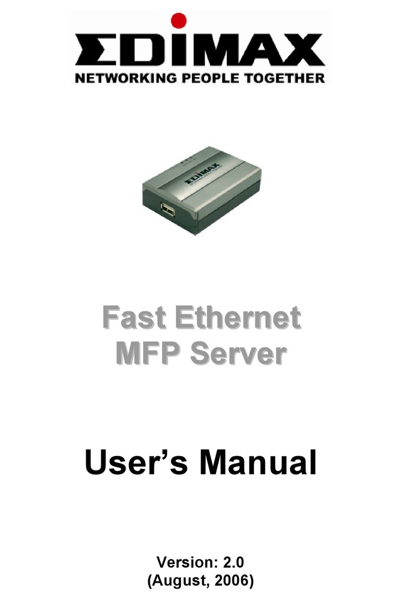 Edimax EDIMAX FAST ETHERNET MFP SERVER VERSION: 2.0 user manual