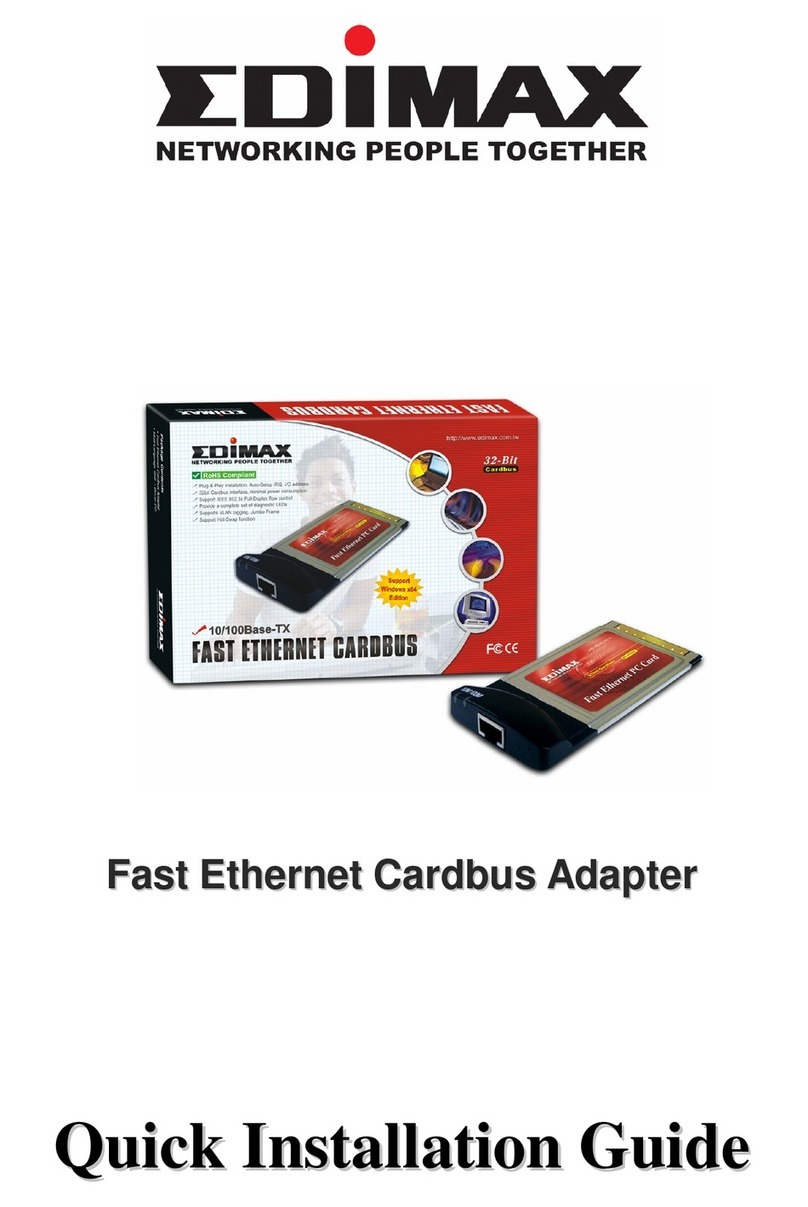 Edimax Edimax Wireless LAN Cardbus Adapter Quick installation guide