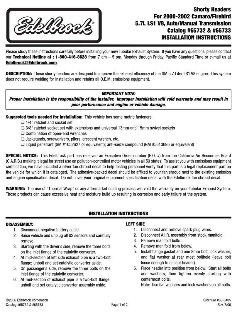 Edelbrock 65732 User manual