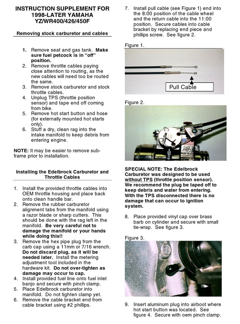 Yamaha YZ450F Instruction supplement