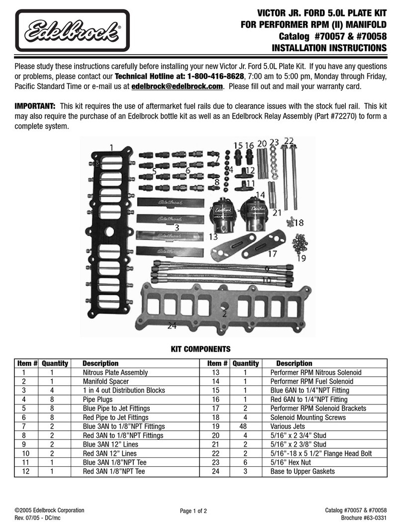 Edelbrock Victor Jr. 70057 installation instructions
