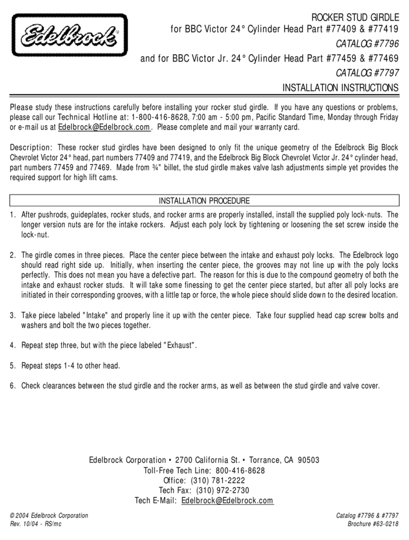 Edelbrock Victor 77459 User manual