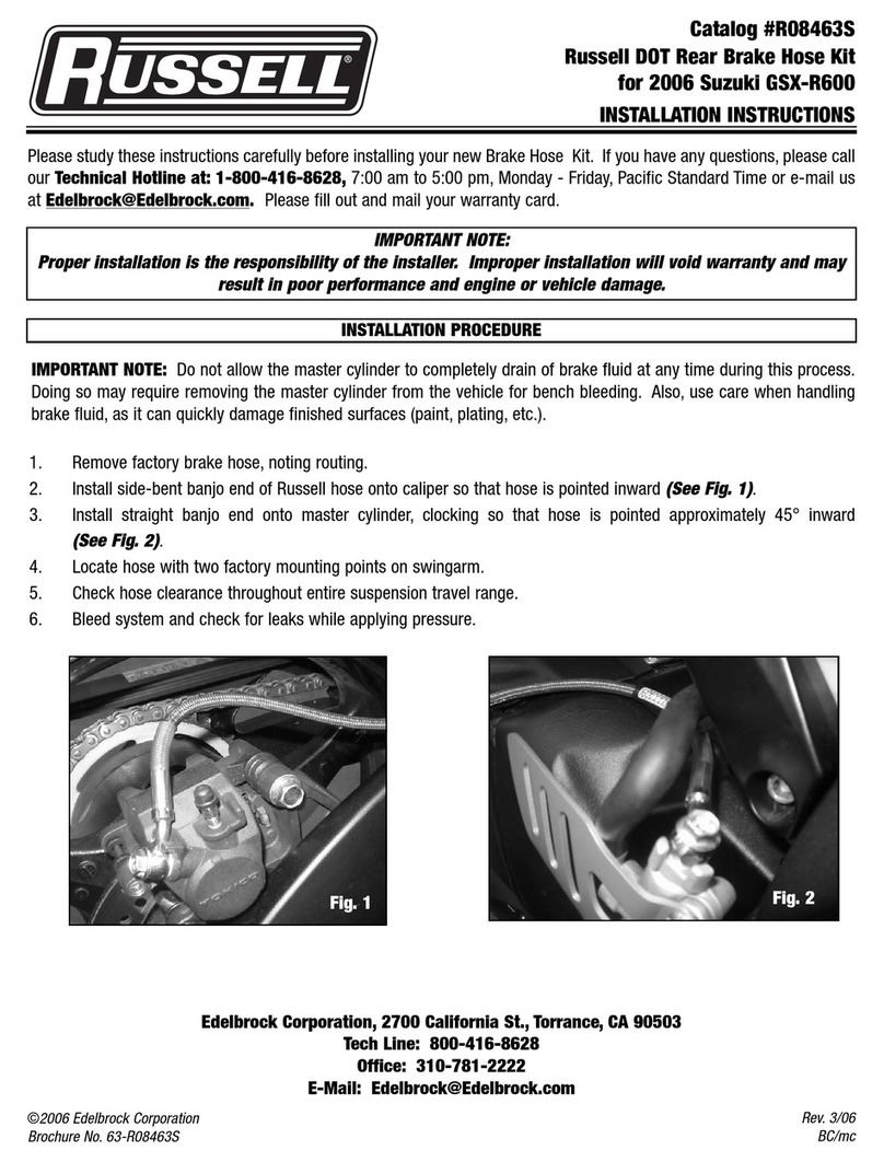 Edelbrock Russell DOT R08463S User manual