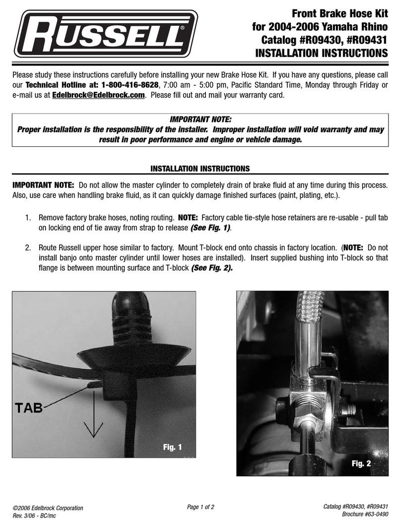 Edelbrock Russell R09430 User manual