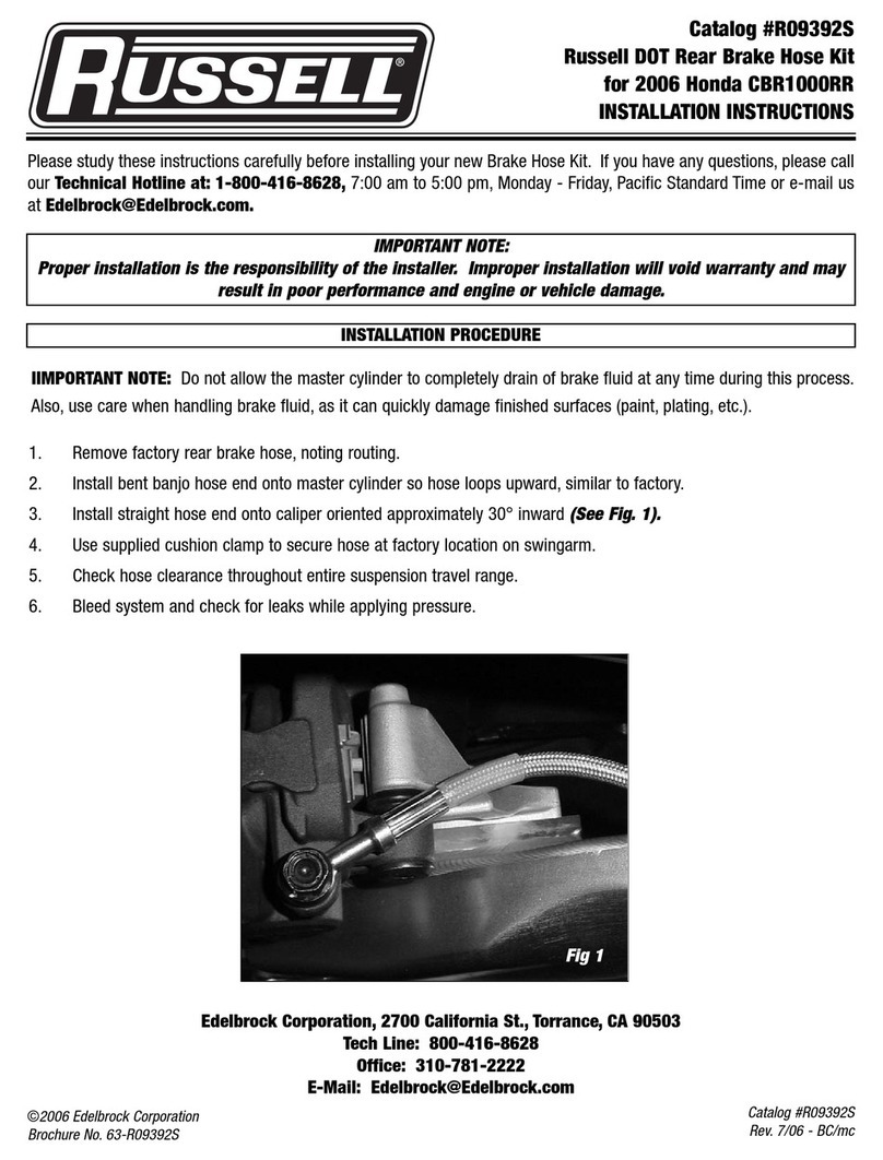 Edelbrock Russell R09392S User manual