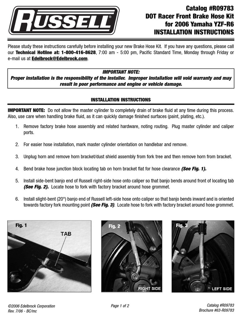 Edelbrock Russell R09783 User manual