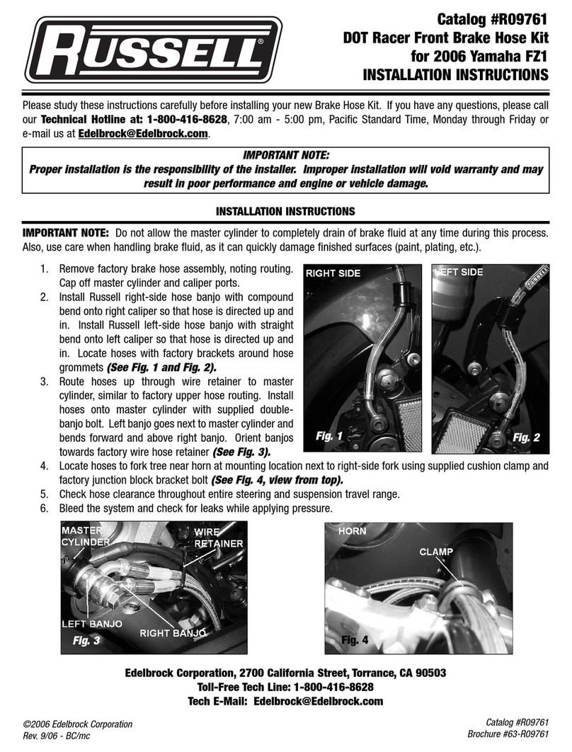 Edelbrock Russell R09761 User manual