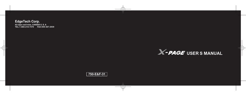 Edgetech X-PAGE User manual