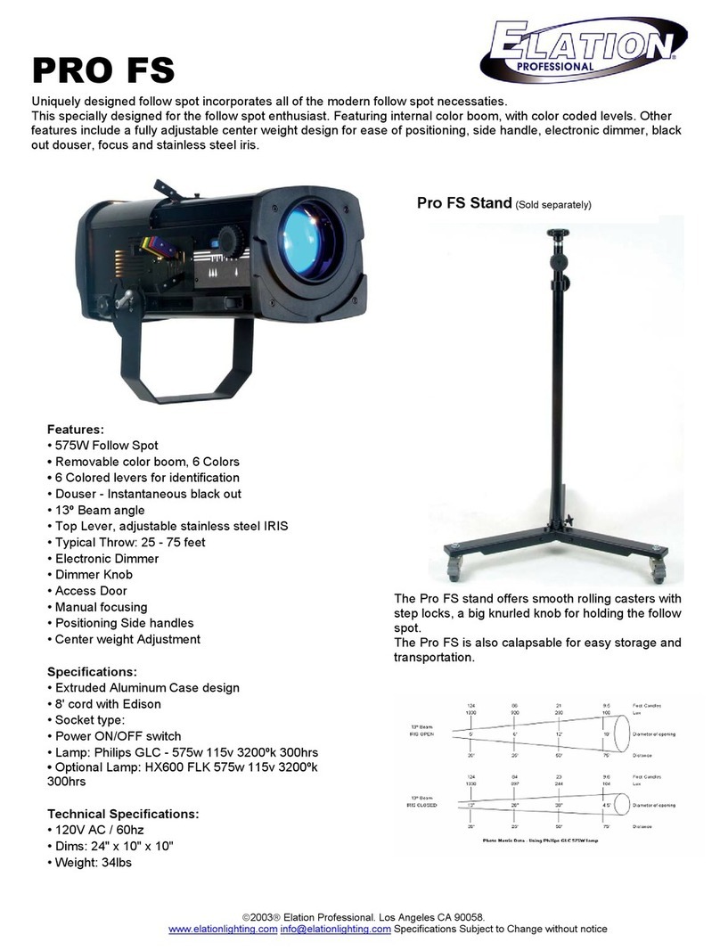 Elation SPOTLIGHT PRO FS Technical specifications