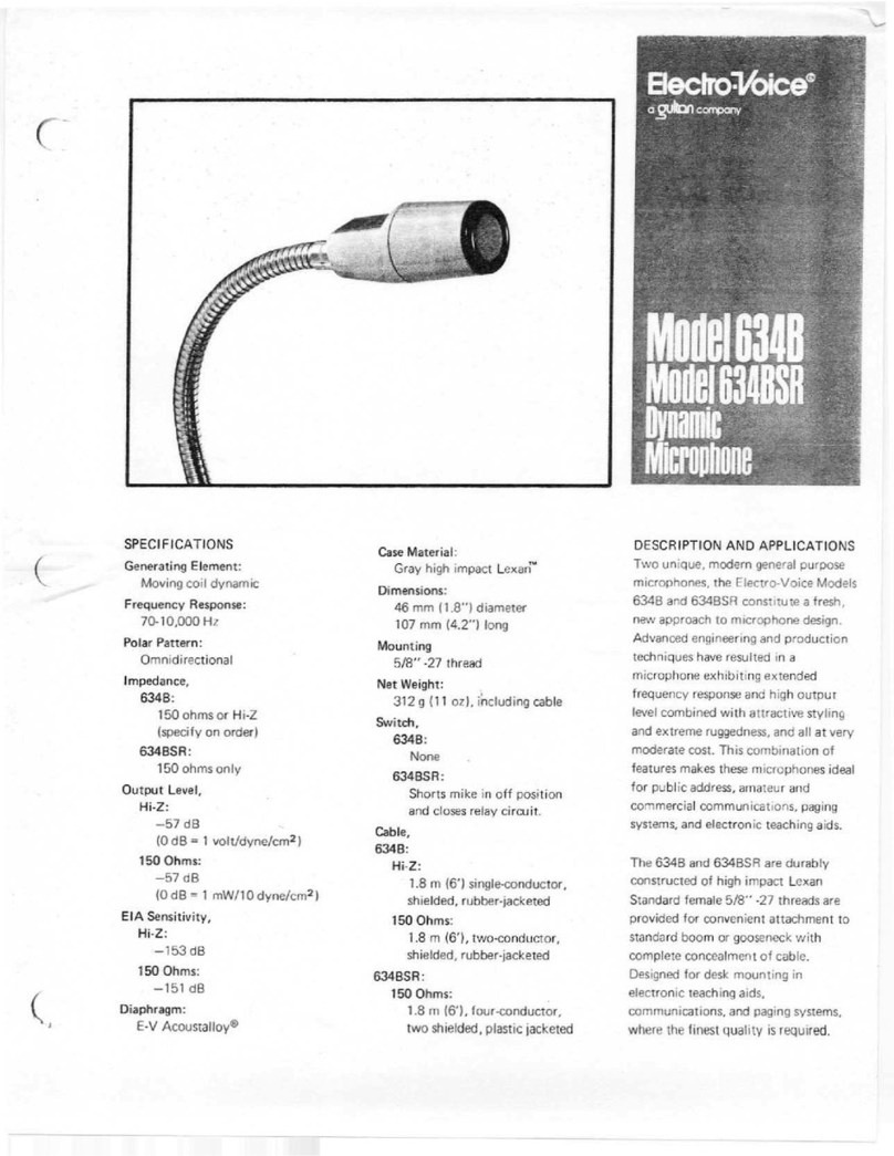 Electro-Voice 634B Specification sheet